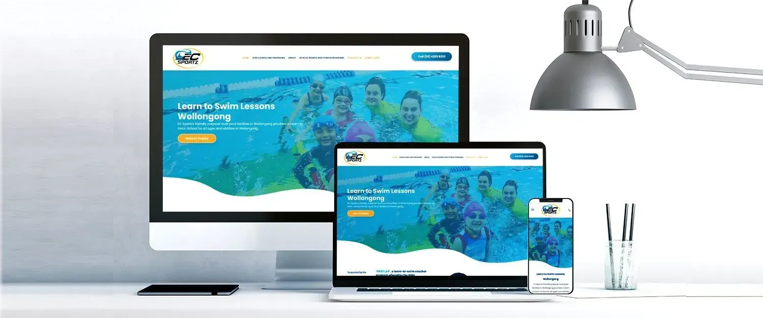 EC Sportz Swim & Surf School website preview