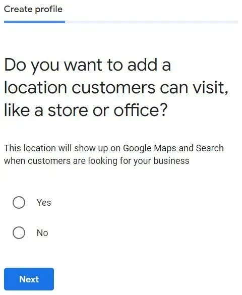 business address