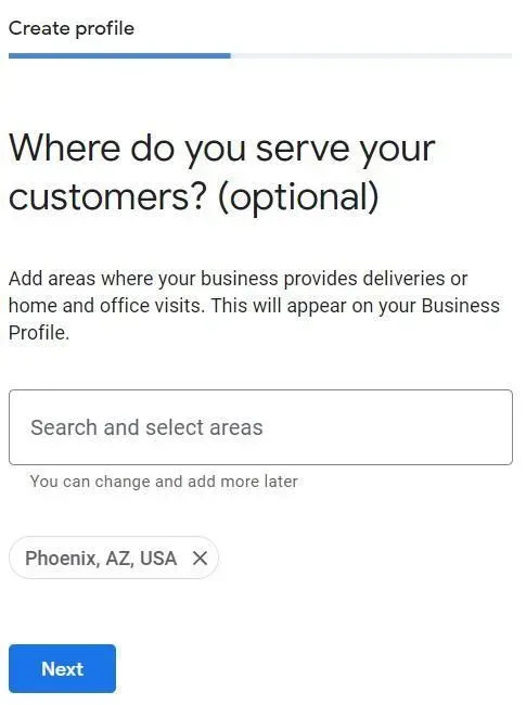 input service areas