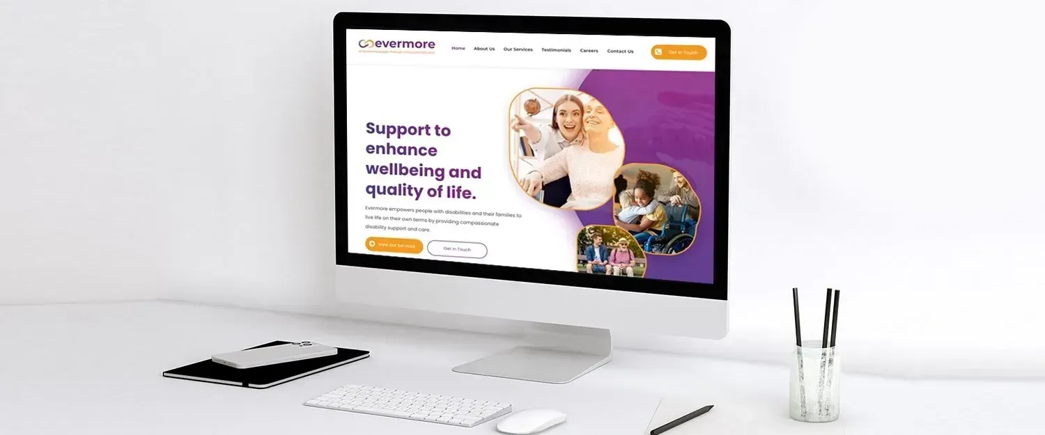 Evermore Disability Services website preview