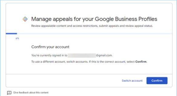 confirming your account