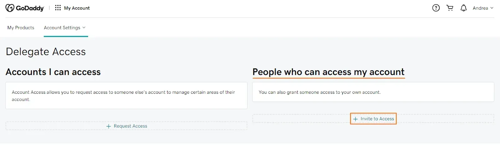 inviting someone to access