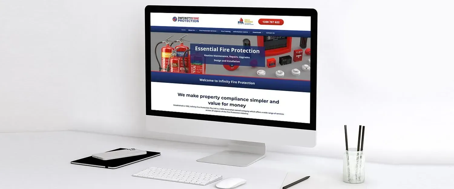 Infinity Fire Protection website preview