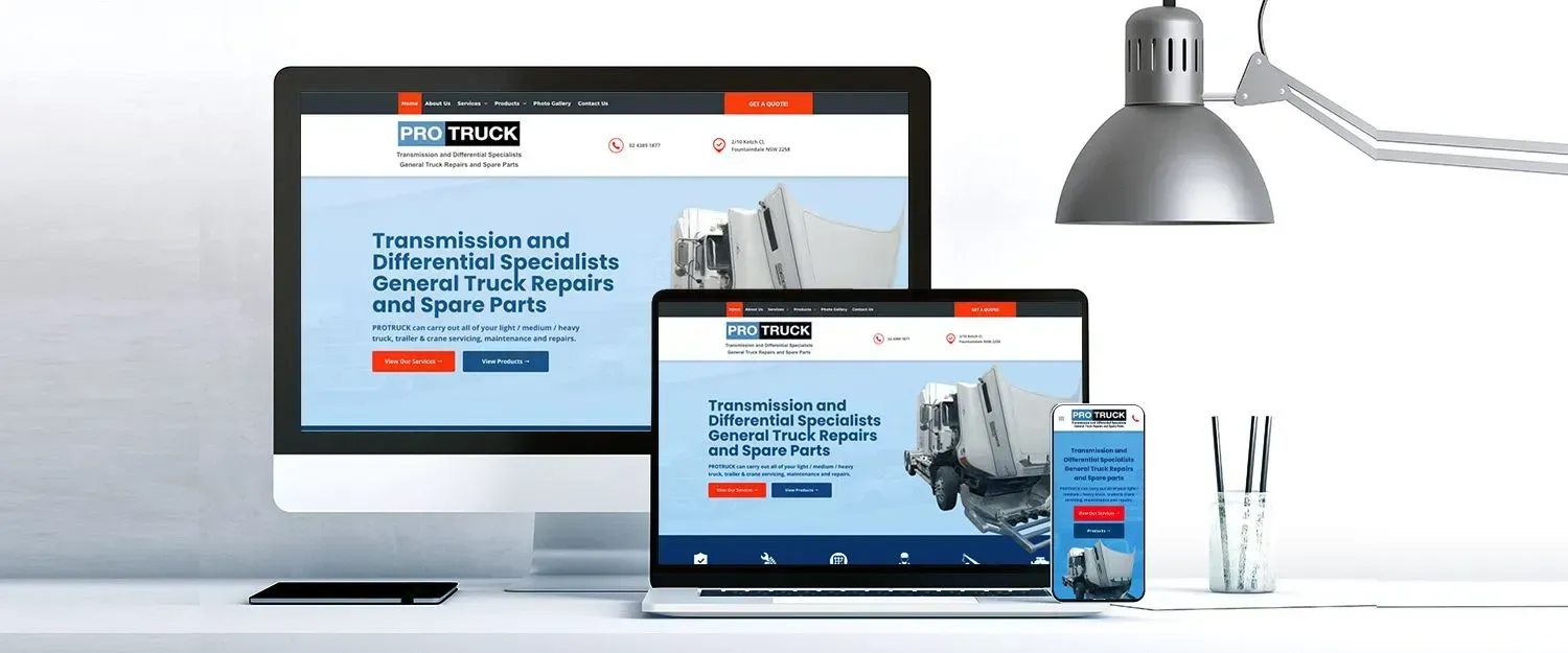 PROTRUCK website preview