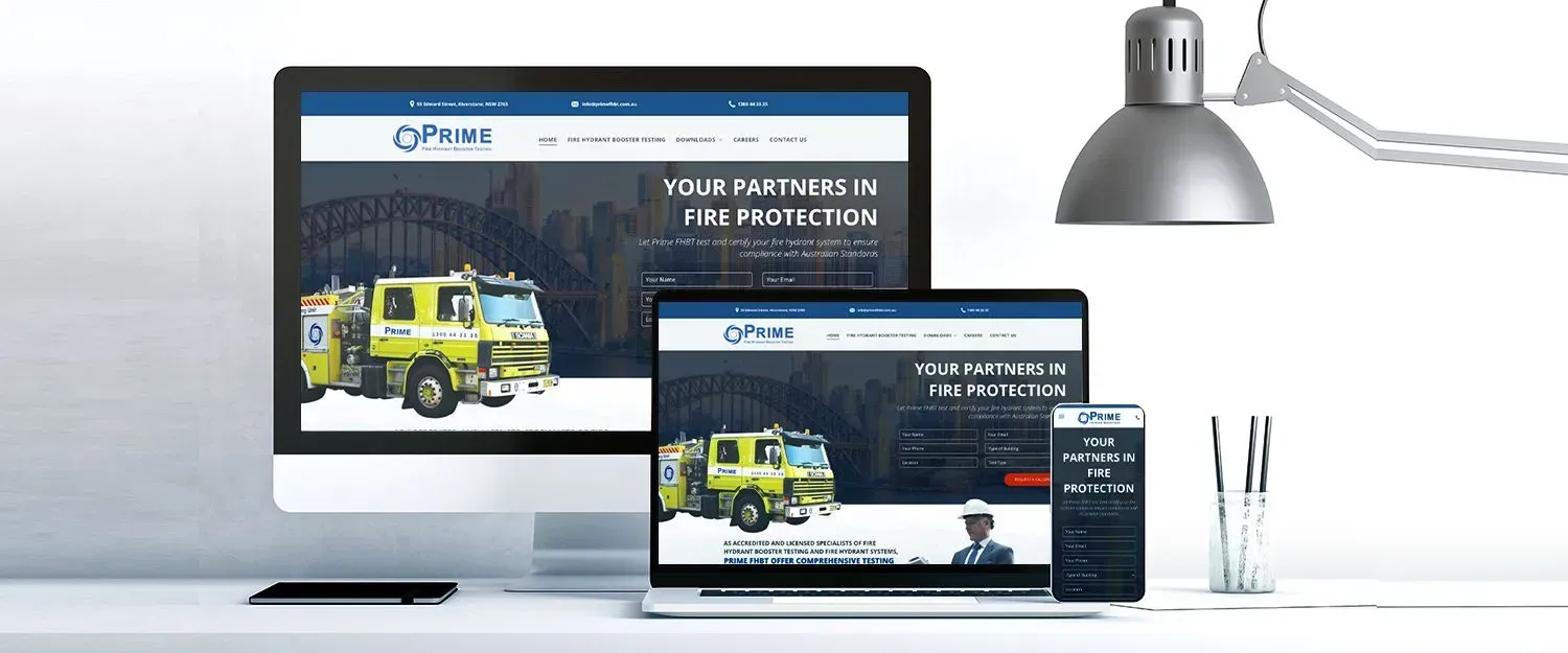 Prime Fire Hydrant Booster Testing website preview
