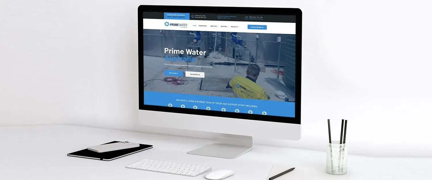 Prime Water Australia website preview