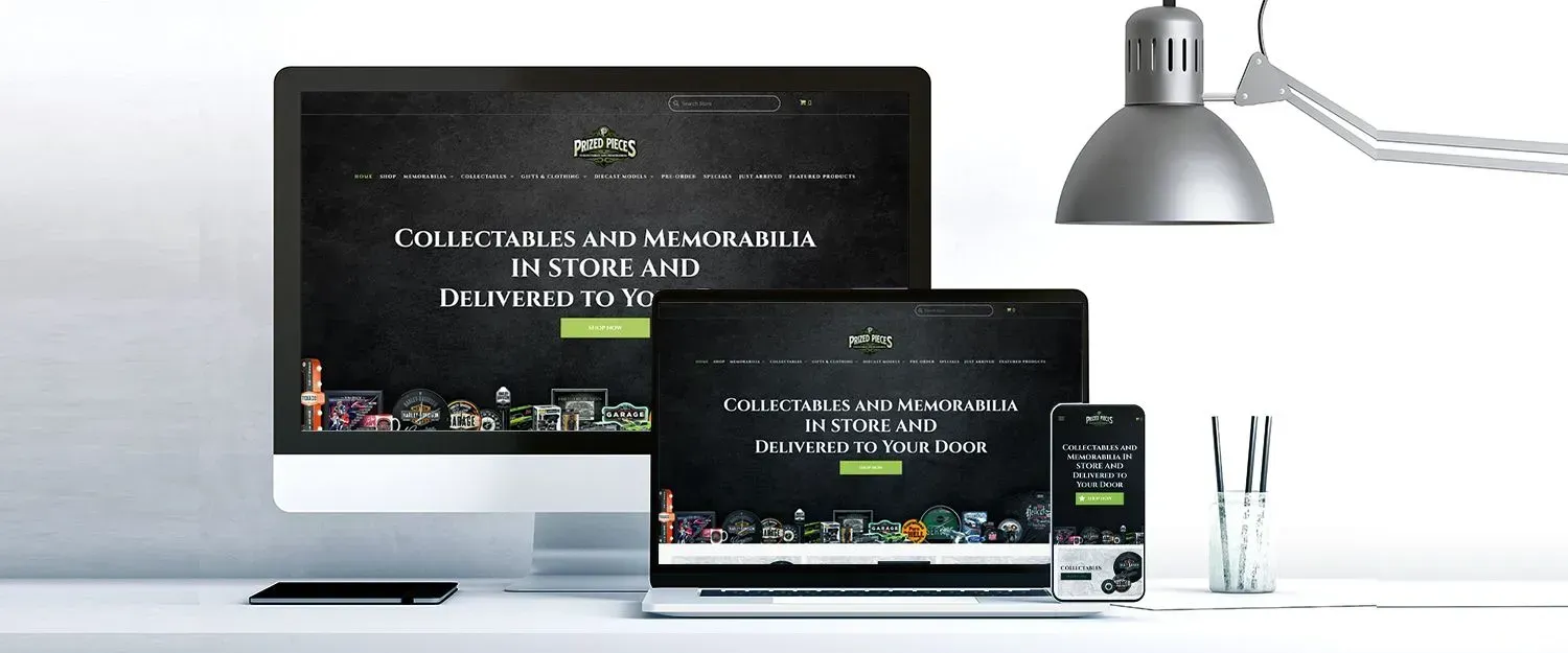 Prized Pieces website preview