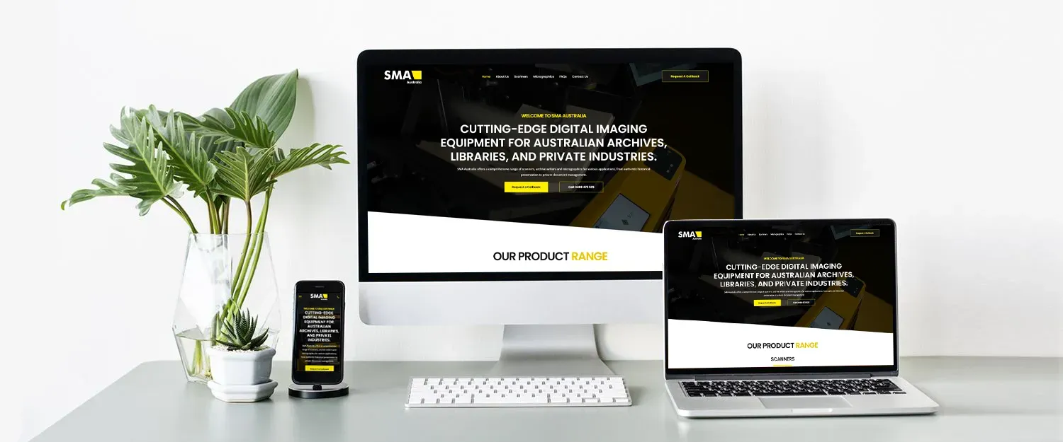 SMA Scanners website preview
