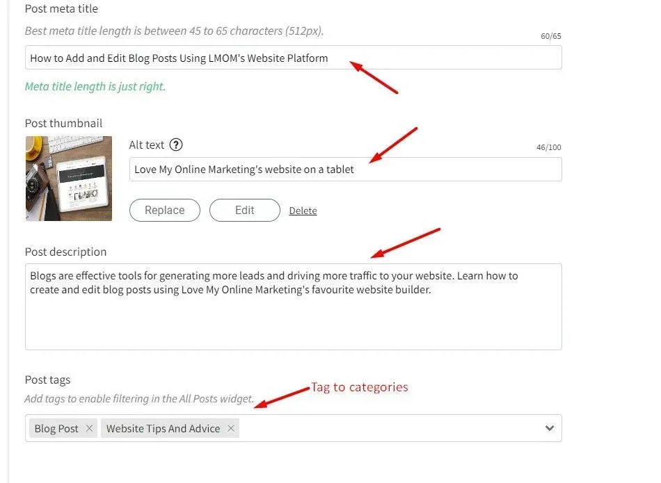 Updating blog content descriptions and tags