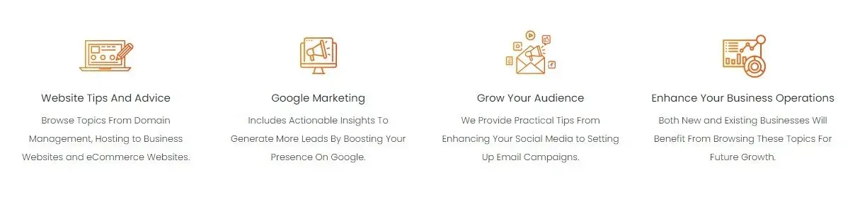 Example of blog categories