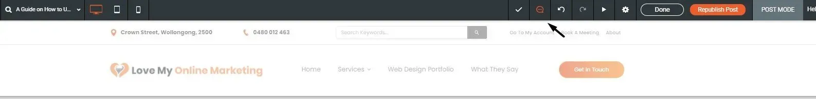 Updating your website with comments