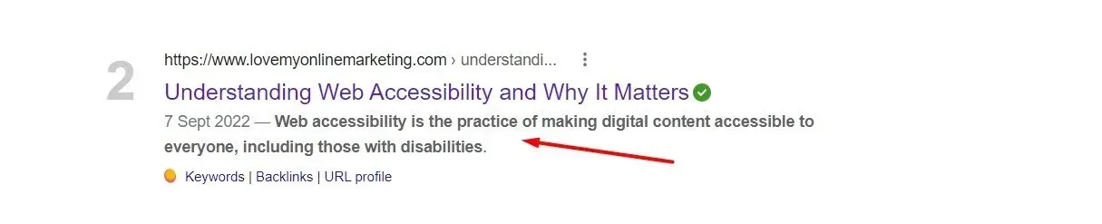 Post description on a blog