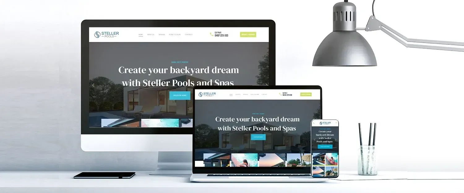Steller Pools website preview