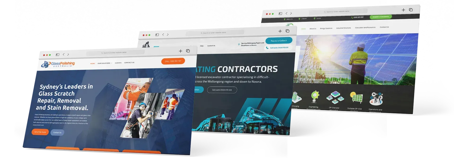tradie websites we've designed