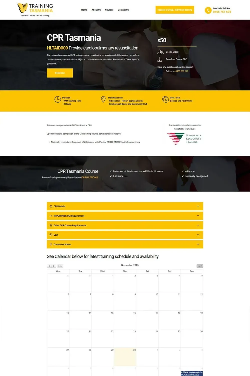 Training Tasmania internal page preview #3
