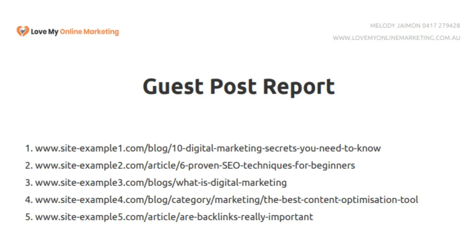 Guest Post Report