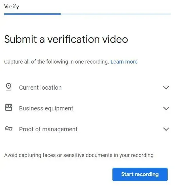 verification video