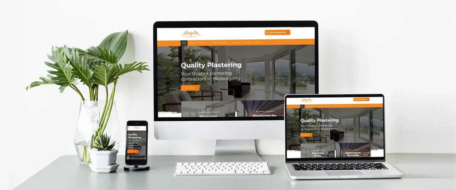 Wollongong Plastering website preview