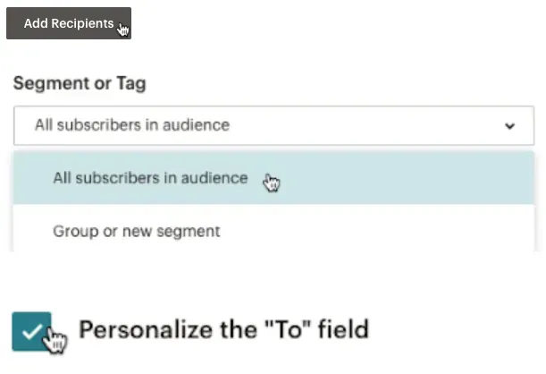 adding recipients