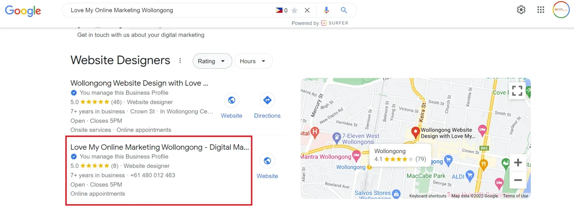your business on Google Search