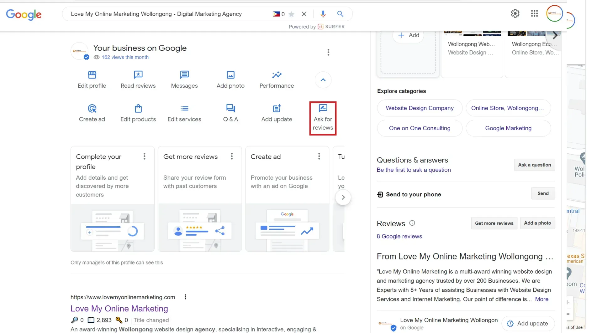 the 'Ask for reviews' module