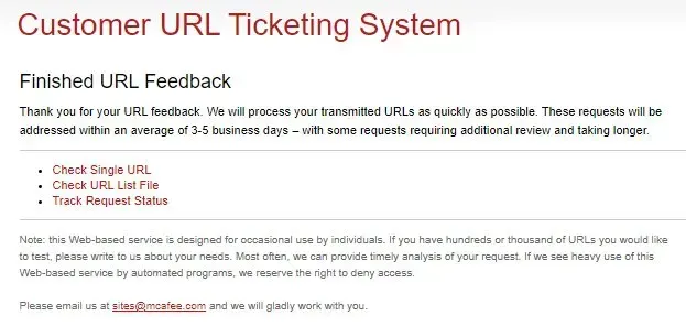 customer URL ticketing system