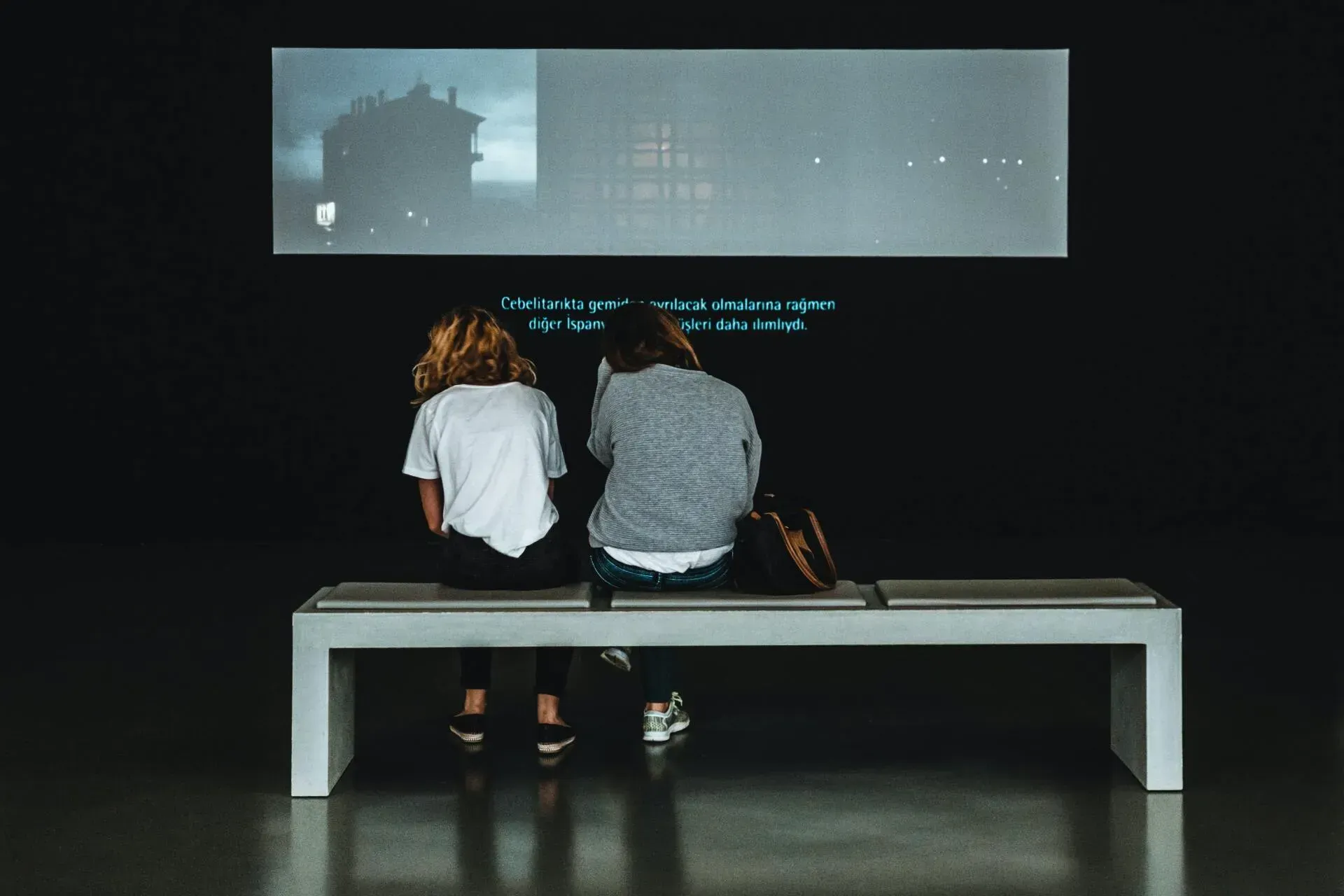 two women on a bench
