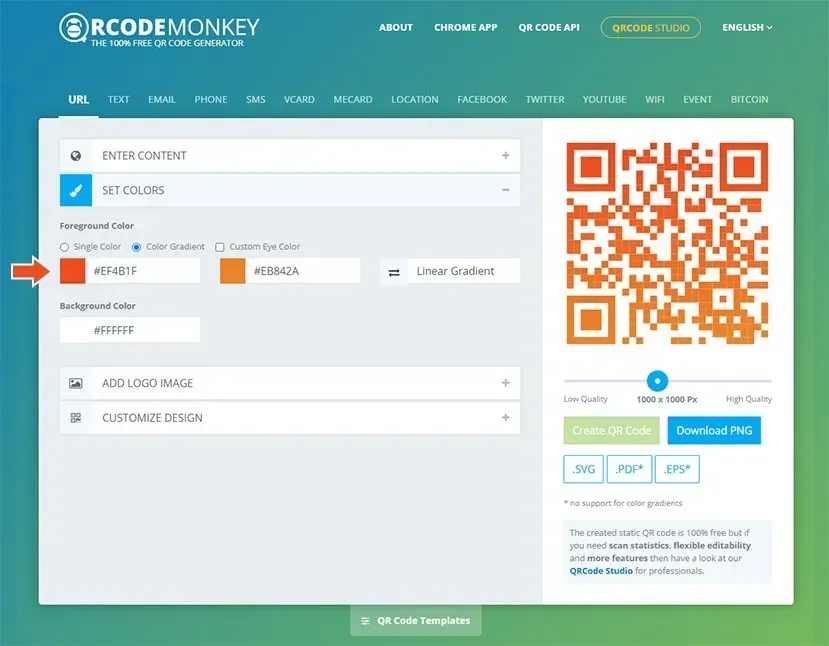 Customising your QR code