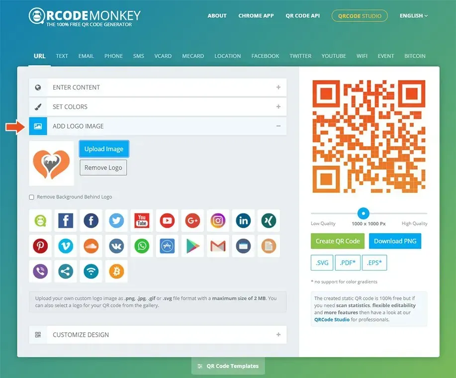 Put your logo on a QR code