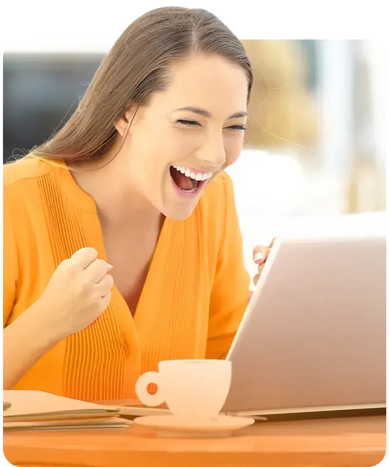 ecstatic woman