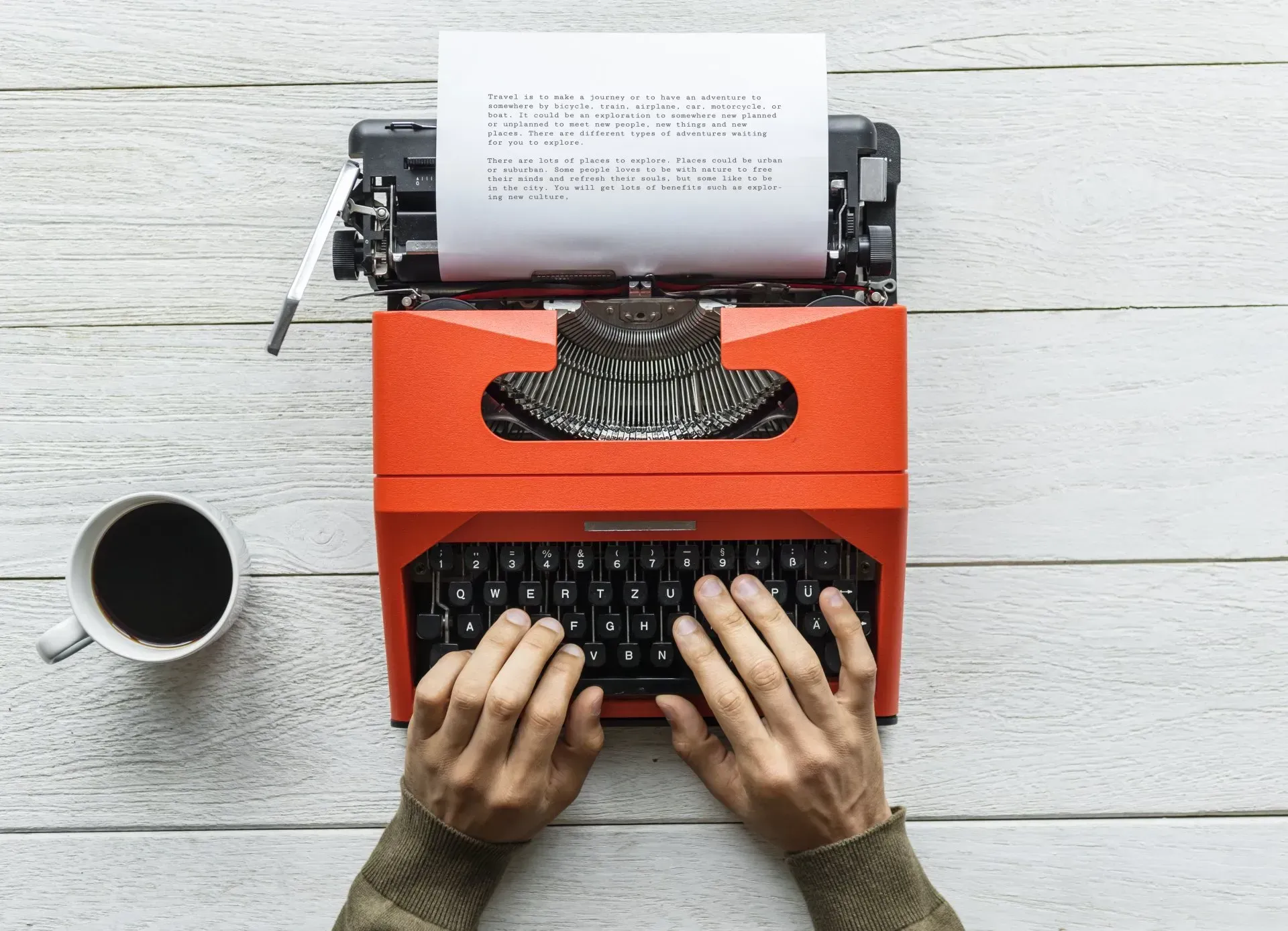 a person using a stylish typewriter
