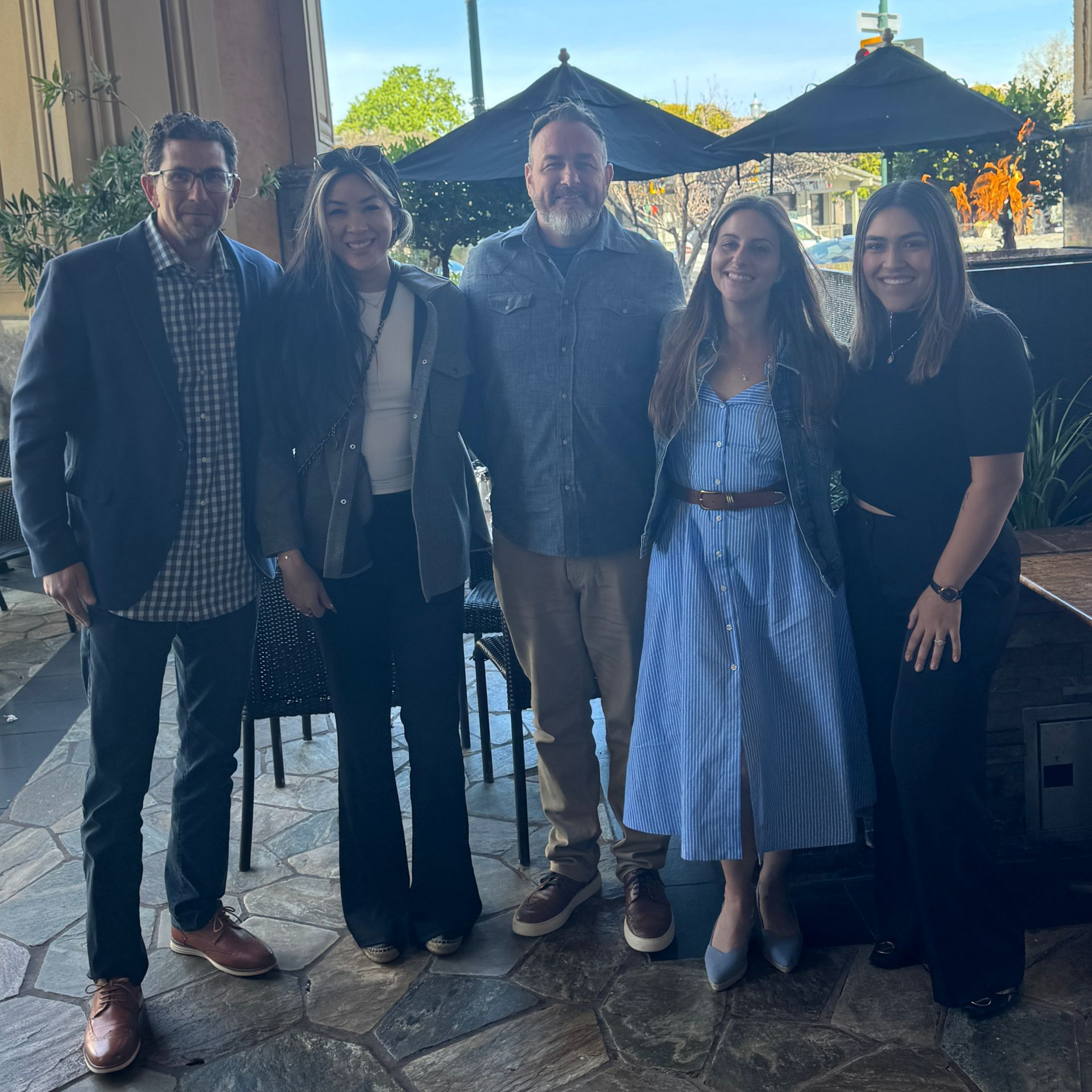 Image left to right: Adam, Amanda, Paul, Valentina, and Miranda
