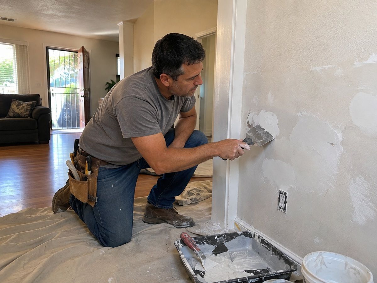 Hollister handyman repairing drywall service