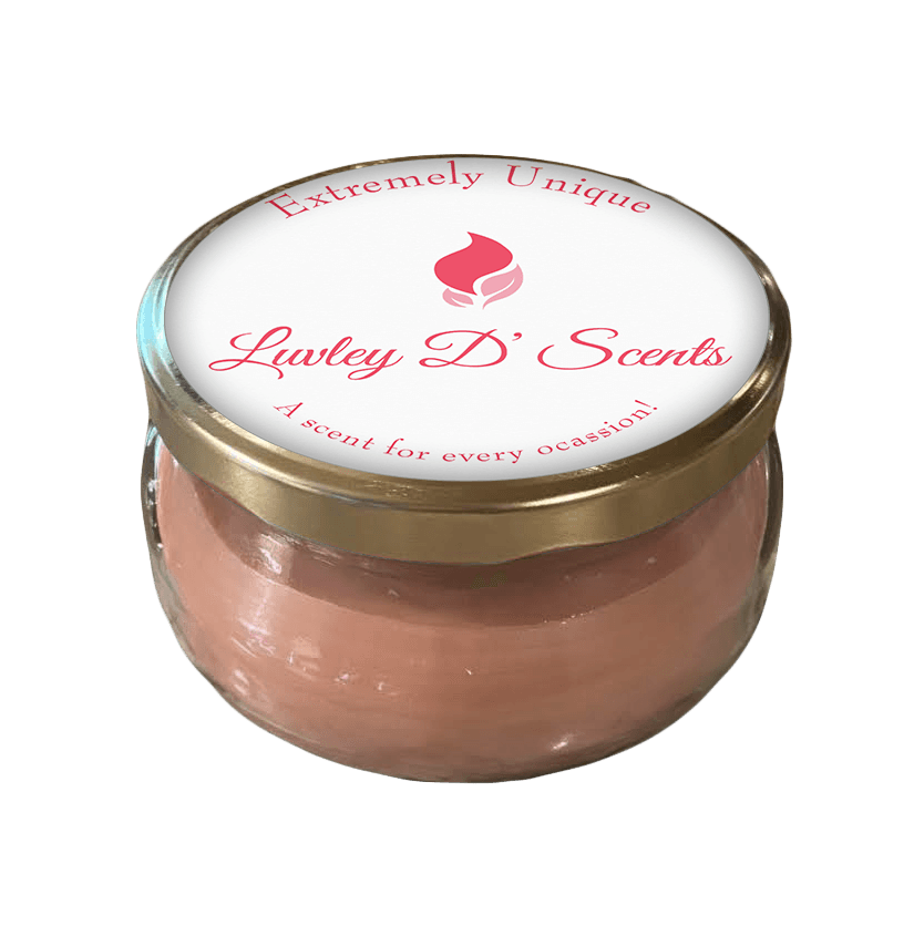 A candle with a lid that says ' luley d ' scents ' on it
