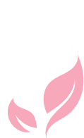 A pair of pink leaves on a white background.