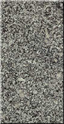 Close-up of a gray speckled granite surface with a small tan mark near the center.