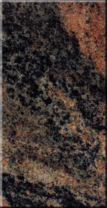 Close-up of a speckled brown, black, and gray stone or textured surface.