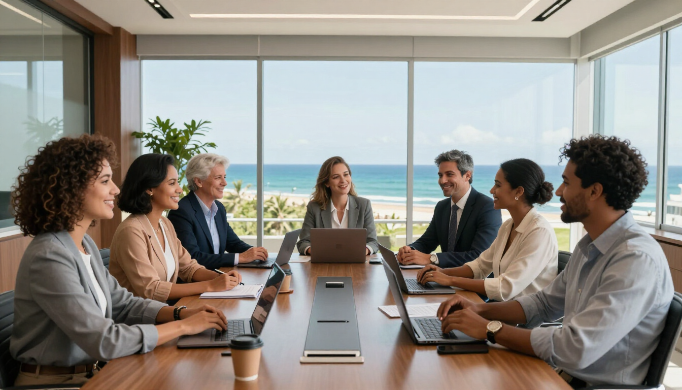 Equipe de trabalho em escritório em Salvador