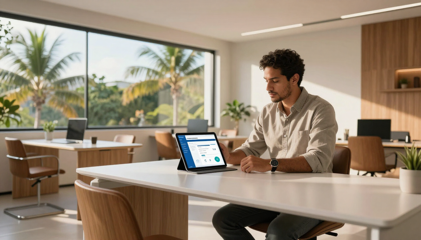 Corretores de planos de saúde na Bahia realizando atendimento digital profissional.