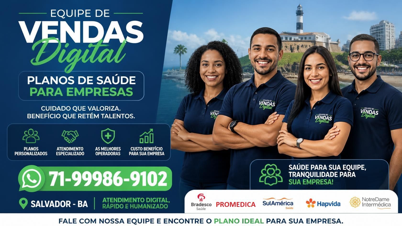 corretora vendas de planos de saude em salvador-ba, Contratar Plano de Saude em Salvador (BA) Bradesco Saude Empresarial, SulAmerica Empresarial, Select Saude Empresarial, Unimed Empresarial, Hapvida Intermedica Empresas, Promedica Empresarial,