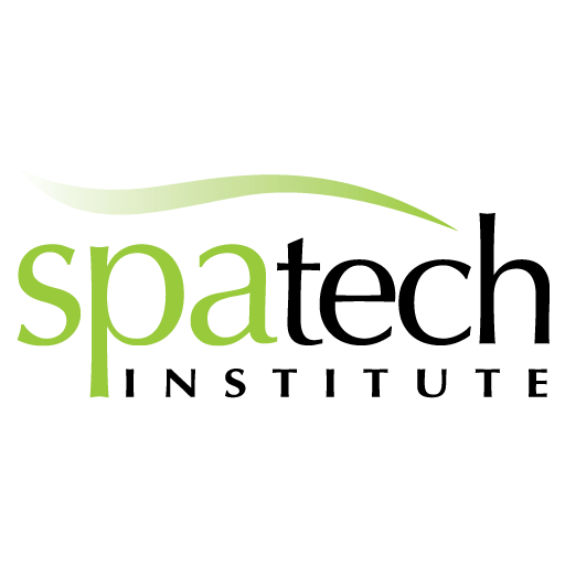 SpaTech Institute logo with green and black text and a sweeping green arc above
