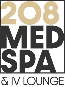 A logo for the 208 med spa and iv lounge