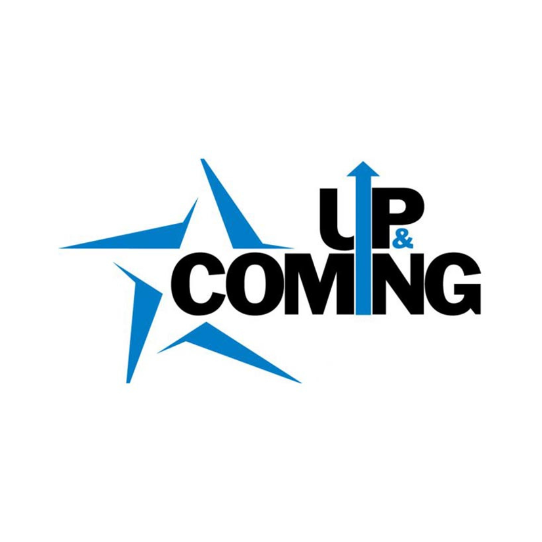 a logo for up and coming personal injury attorney with a blue star