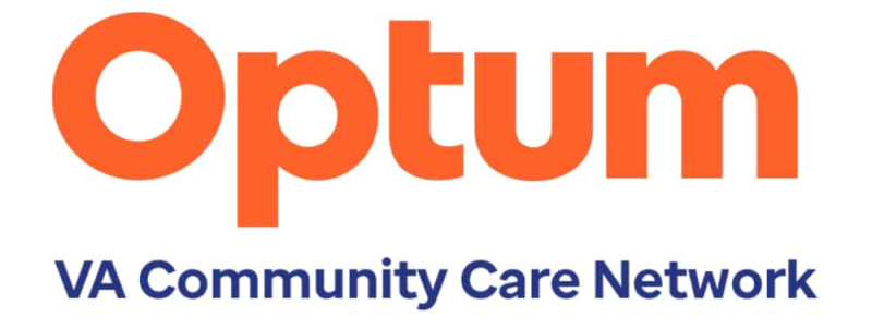 Optum VA Community Care Network logo in orange and blue