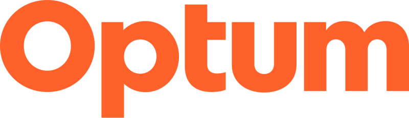Orange Optum logo on a white background