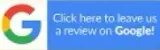 Google logo and blue button reading “Click here to leave us a review on Google!” Google logo and blue button reading “Click here to leave us a review on Google!”