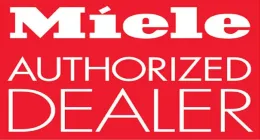 Miele authorized dealer logo on a red background Miele authorized dealer logo on a red background