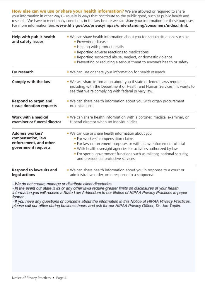 HIPAA PRIVACY POLICY IN DOWNLOADABLE FORMAT