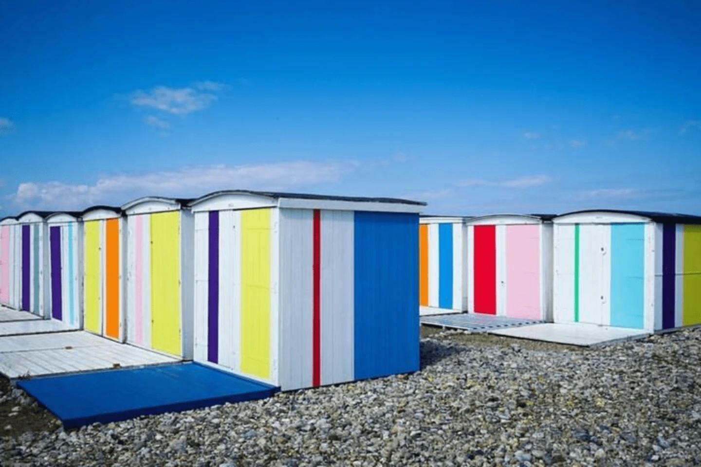 Cabanes sur la plage du Havre