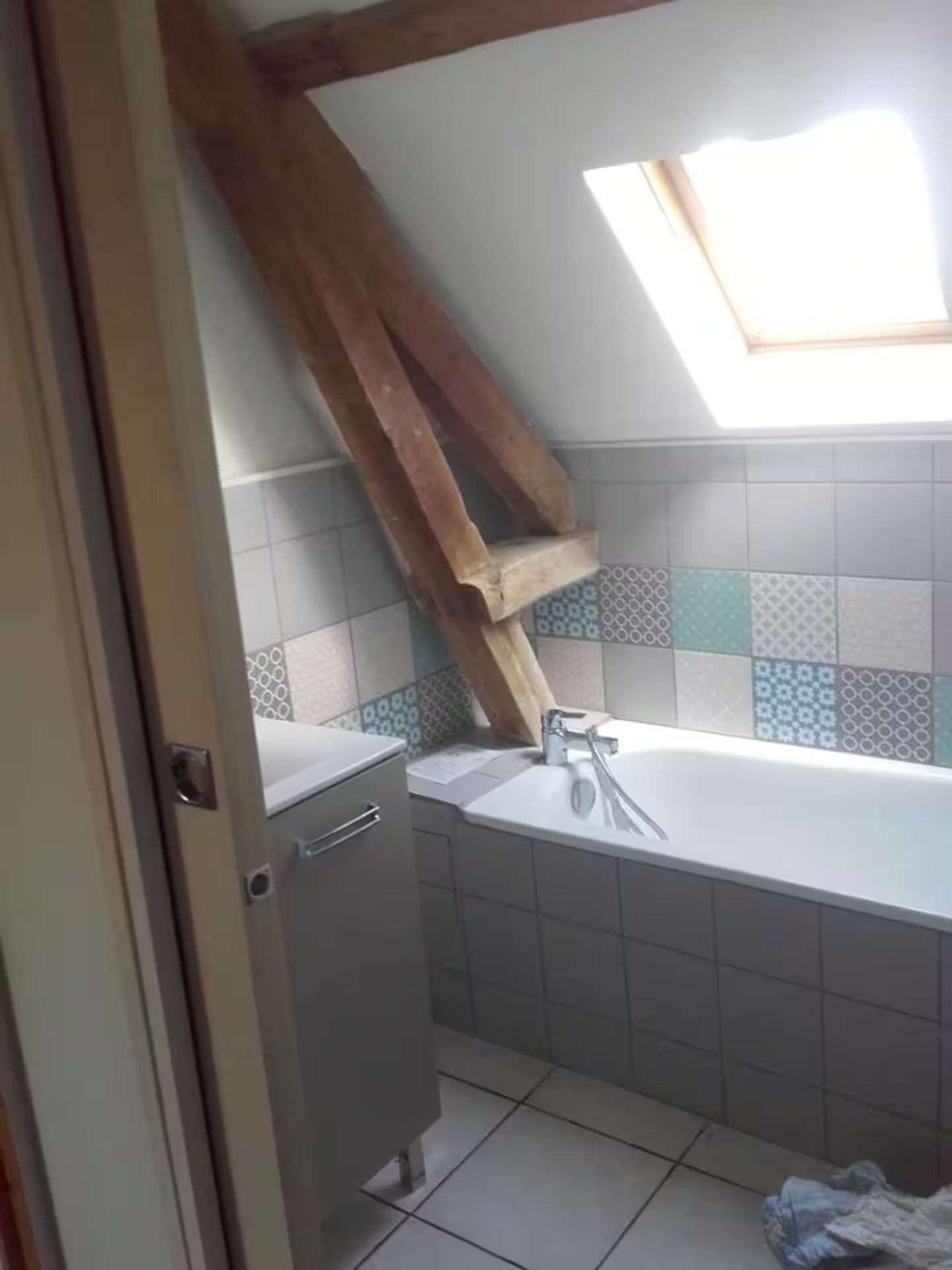 Gite à Etretat salle de bains avec baignoire